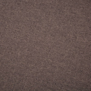Divano a L con Rivestimento in Tessuto 186x136x79 cm Marrone 246997