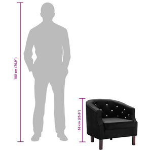 Poltrona Nera in Velluto 247007