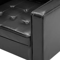 Poltrona Nera 75x70x75 cm Similpelle 247018