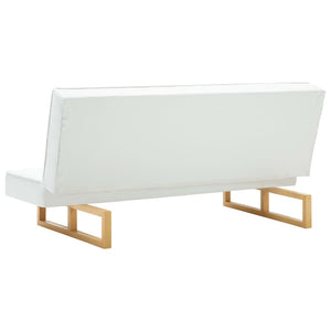 vidaXL Divano Letto in Similpelle Bianco