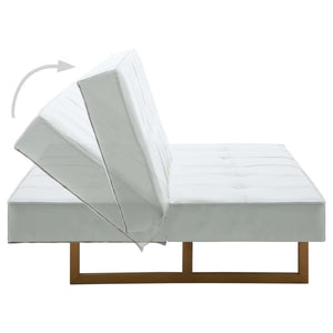 vidaXL Divano Letto in Similpelle Bianco