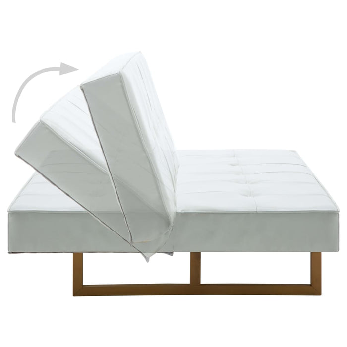 vidaXL Divano Letto in Similpelle Bianco