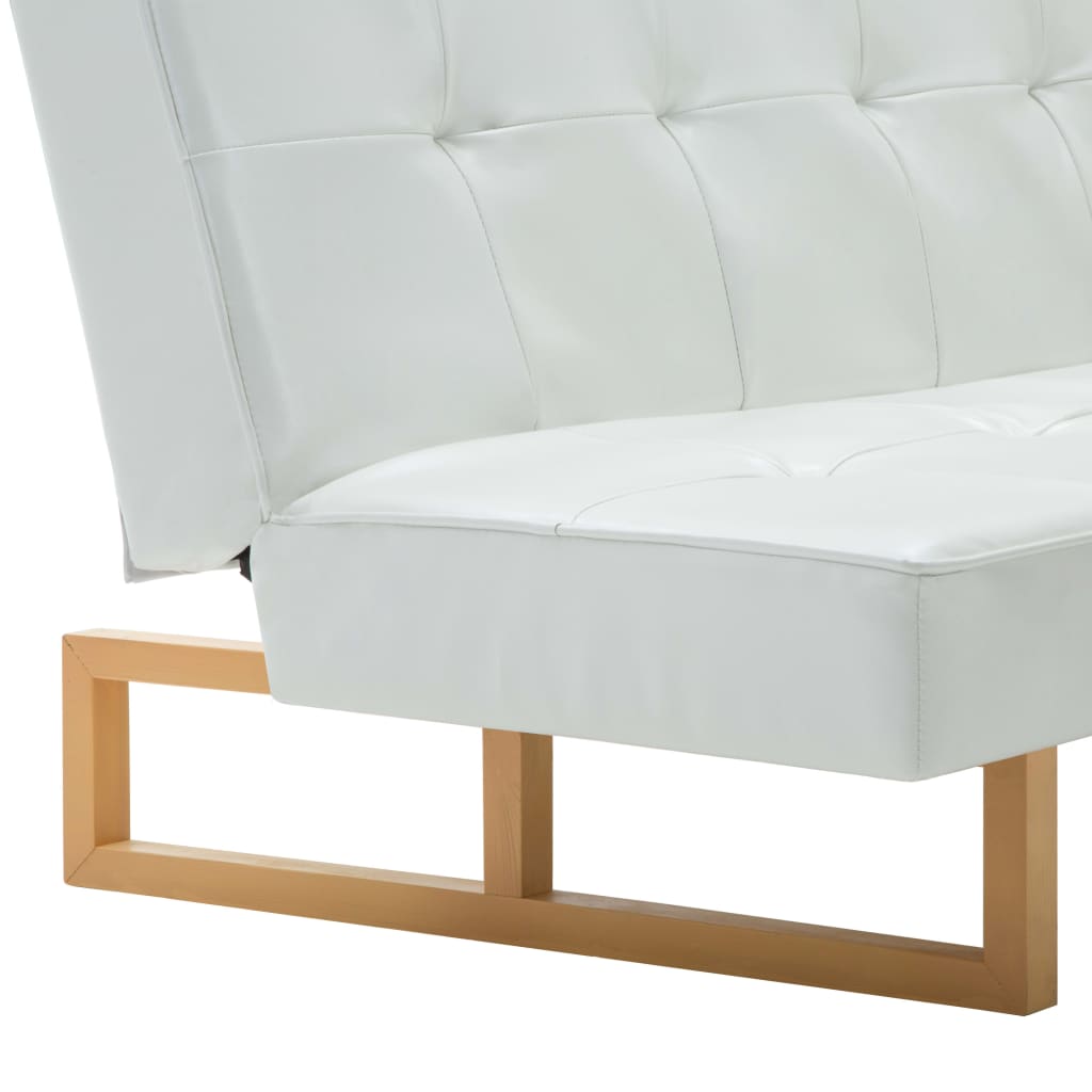 vidaXL Divano Letto in Similpelle Bianco