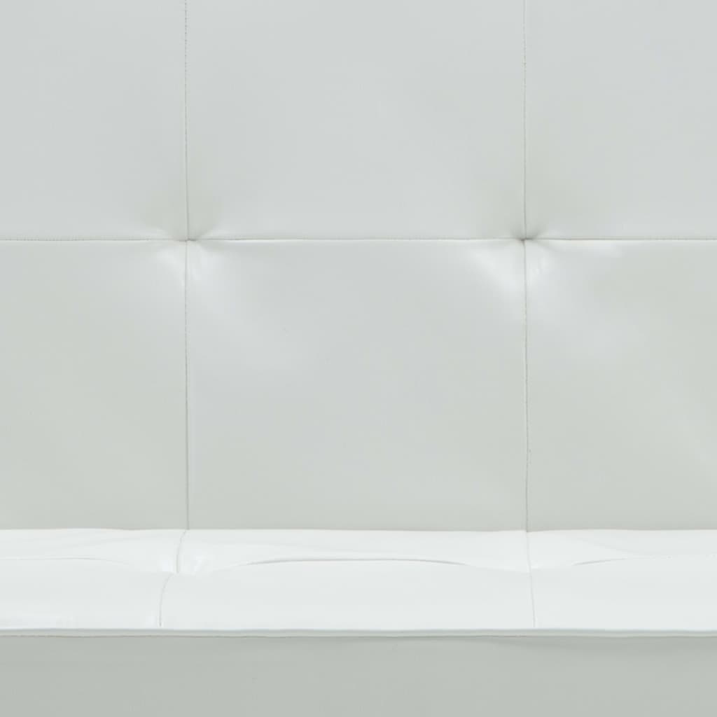 vidaXL Divano Letto in Similpelle Bianco
