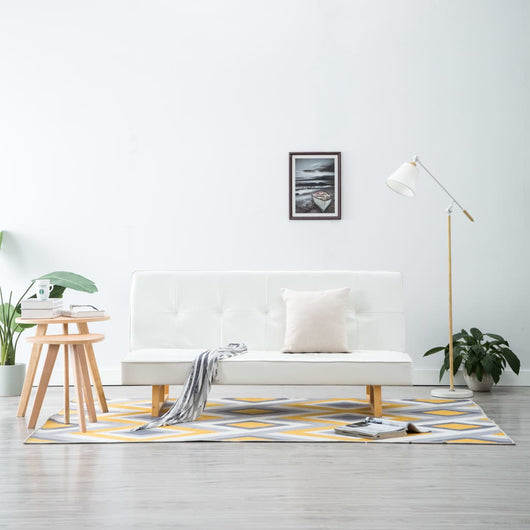 vidaXL Divano Letto in Similpelle Bianco