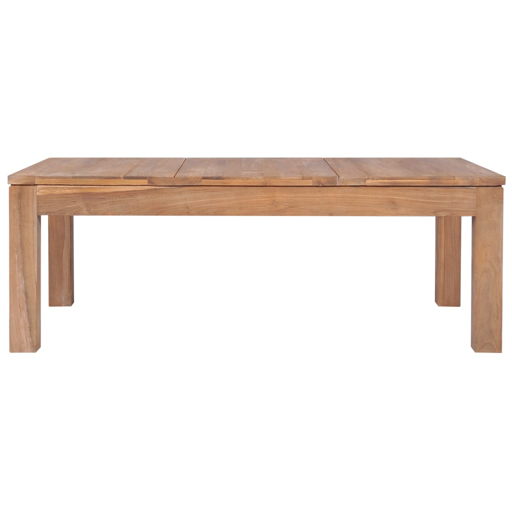 Tavolino da Salotto Legno Massello di Teak Naturale 110x60x40cm 246955