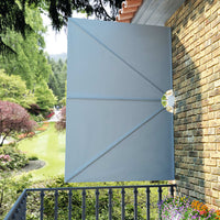 Tenda Laterale per Terrazza Pieghevole Grigio 240x160 cm 44563