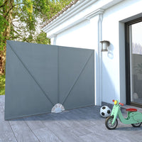 Tenda Laterale per Terrazza Pieghevole Grigio 240x160 cm