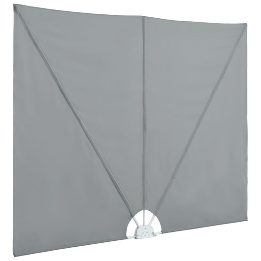 Tenda da sole a rullo tenda da sole laterale retrattile schermo di protezione per la privacy per patio giardino terrazza balcone schermo di protezione visiva 300 x 150 cm grigio 02_0007073