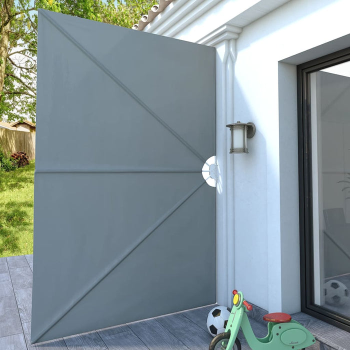 Tenda Laterale per Terrazza Pieghevole Grigio 300x200 cm 44565