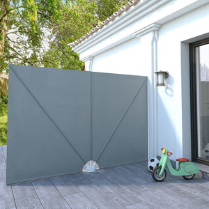 Tenda Laterale per Terrazza Pieghevole Grigio 300x200 cm 44565