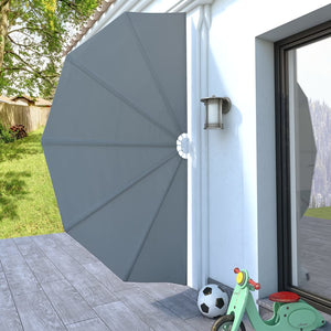 Tenda Laterale per Terrazza Pieghevole Grigio 160 cm 44575
