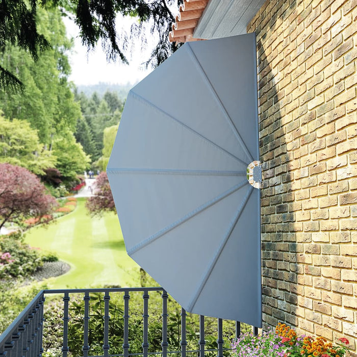 Tenda Laterale per Terrazza Pieghevole Grigio 160 cm 44575