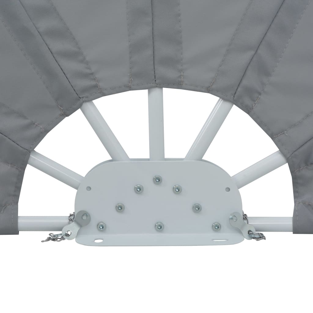 Tenda Laterale per Terrazza Pieghevole Grigio 160 cm 44575