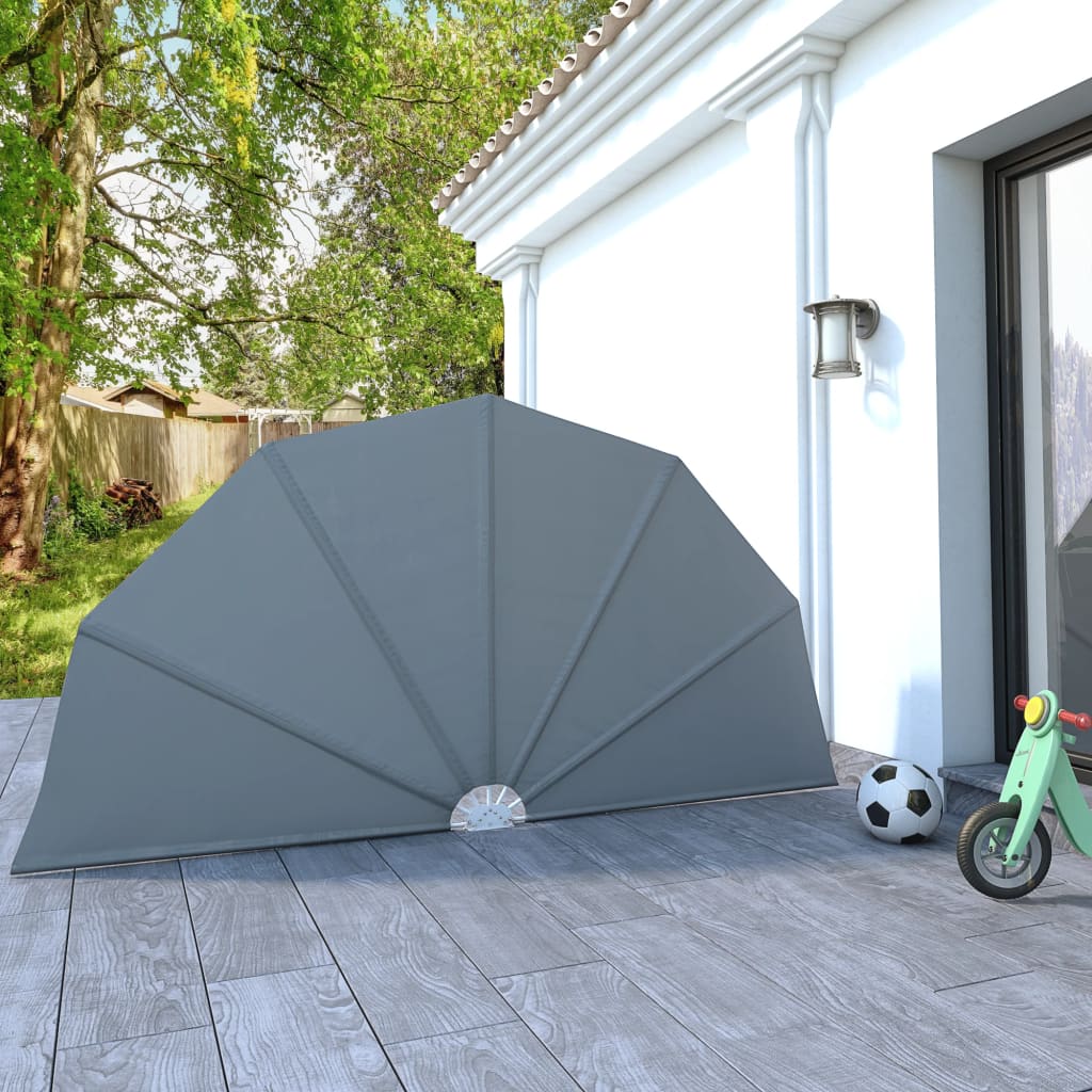 Tenda Laterale per Terrazza Pieghevole Grigio 160 cm 44575