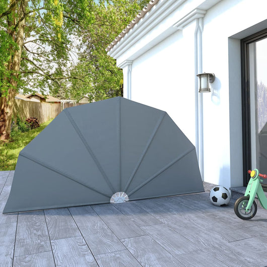 Tenda Laterale per Terrazza Pieghevole Grigio 160 cm 44575