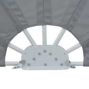 Tenda Laterale per Terrazza Pieghevole Grigio 200 cm