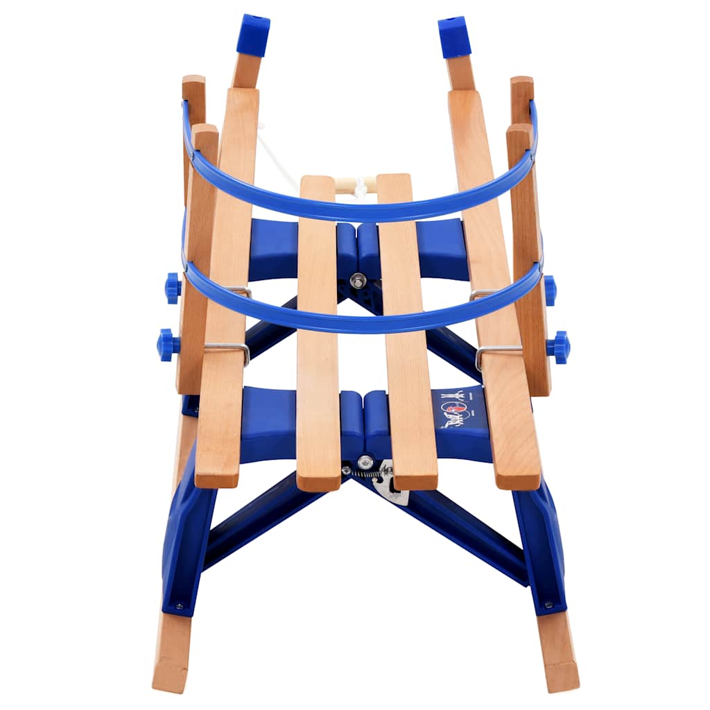 Slittino da Neve Pieghevole in Legno con Schienale 119 cm   cod mxl 69402