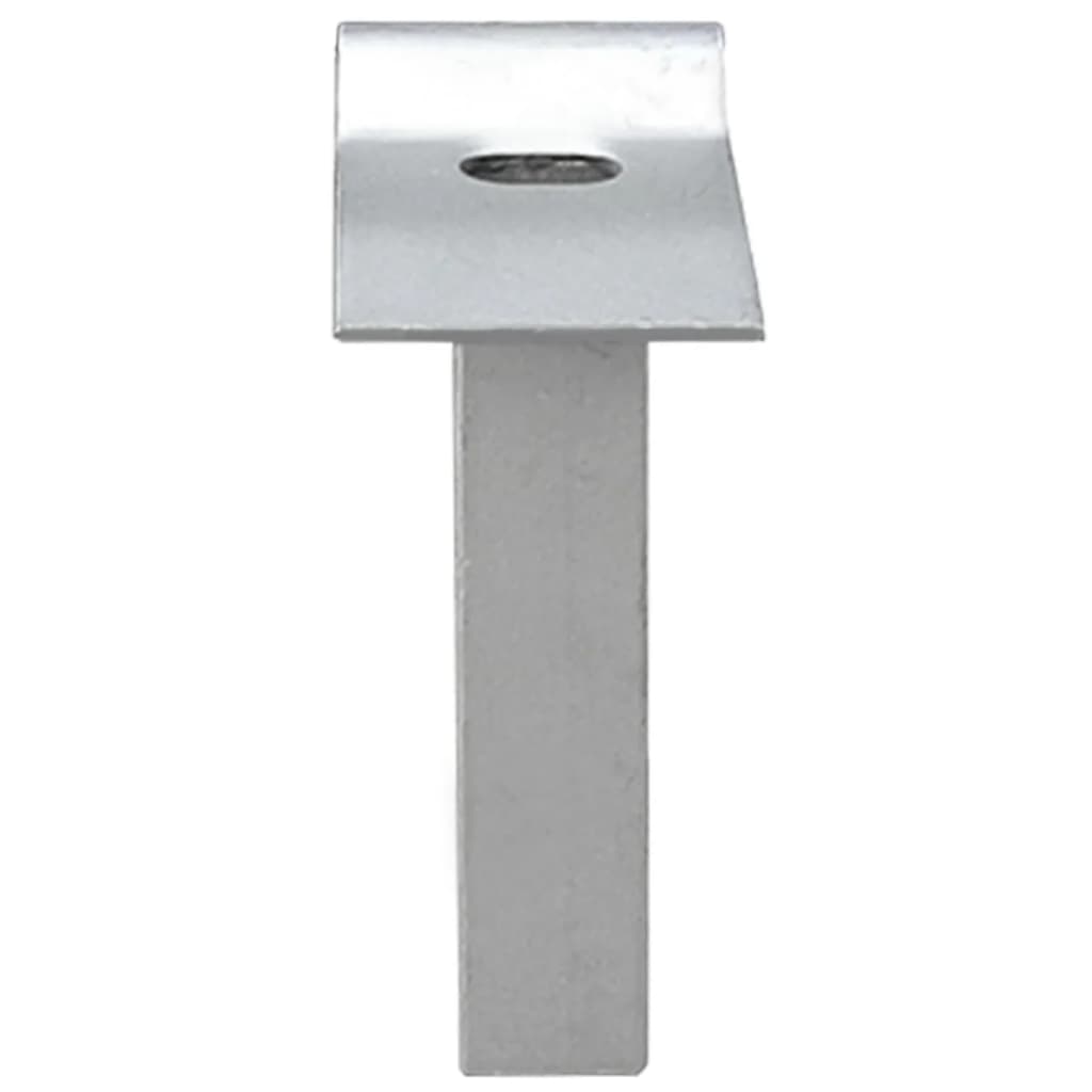 Cancello da giardino in rete di acciaio zincato 415x200 cm grigio 143379