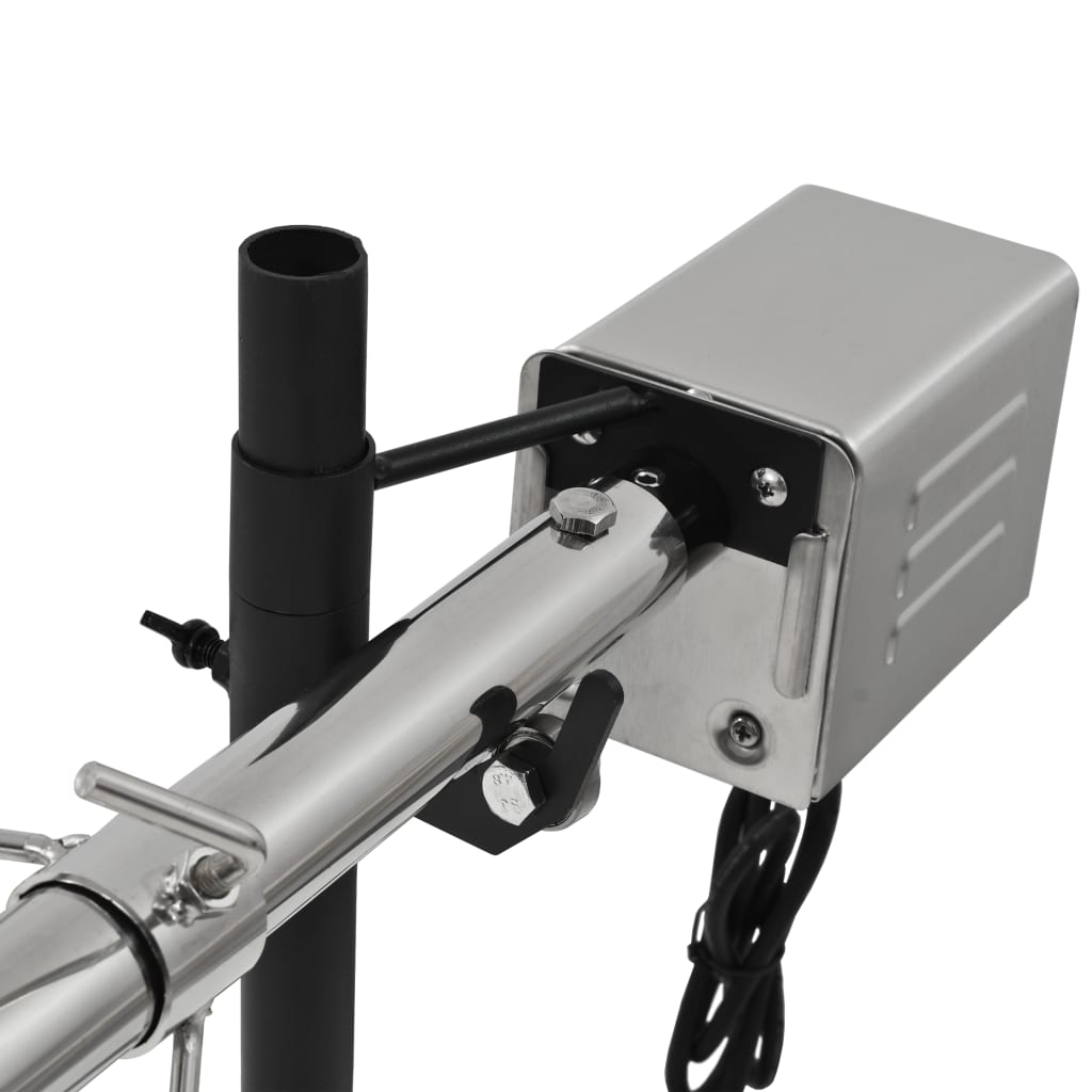 Griglia Barbecue Automatica con Motore in Acciaio 207x45x81cm 44644