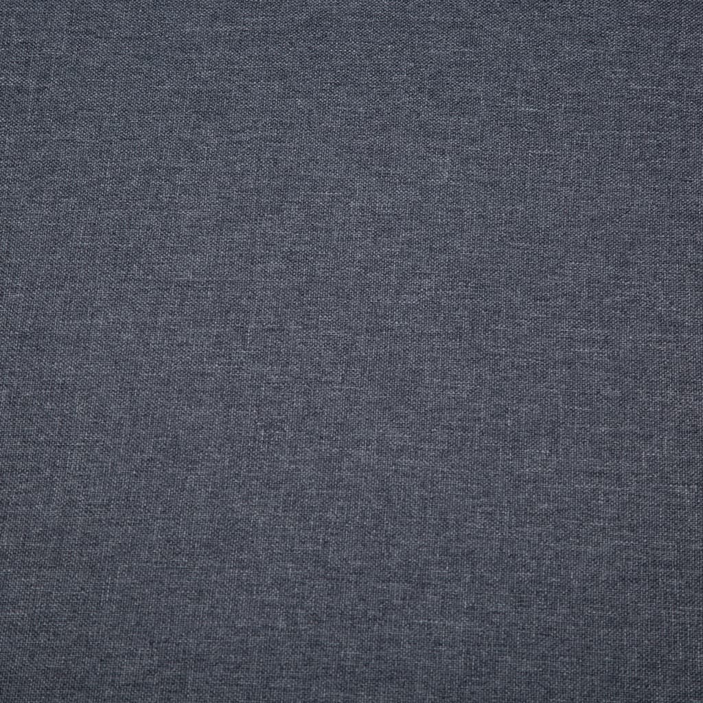 Divano a 3 Posti Rivestito in Tessuto 172x70x82 cm Grigio Scuro 247125