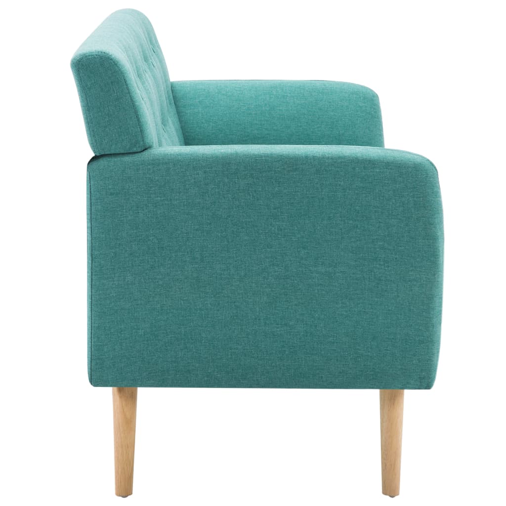 Divano a 3 Posti Rivestito in Tessuto 172x70x82 cm Verde 247128