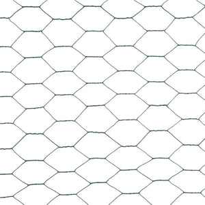 Recinzione in Rete per Pollaio in Acciaio e PVC 25x1,2 m Verde