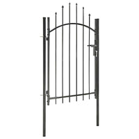 Cancello da Giardino in Acciaio 1x2 m Nero cod mxl 51965