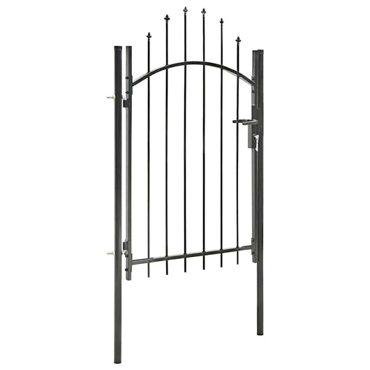 Cancello da Giardino in Acciaio 1x2 m Nero cod mxl 51965