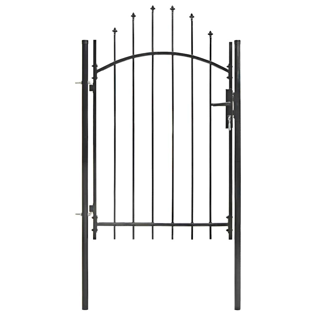Cancello da Giardino in Acciaio 1x2 m Nero 143060