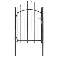 Cancello da Giardino in Acciaio 1x2 m Nero 143060