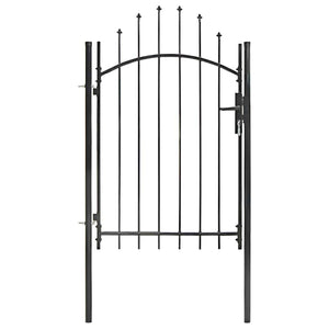 Cancello da Giardino in Acciaio 1x2 m Nero 143060