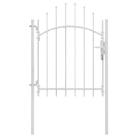 Cancello da Giardino in Acciaio 1x2 m Bianco cod mxl 42719