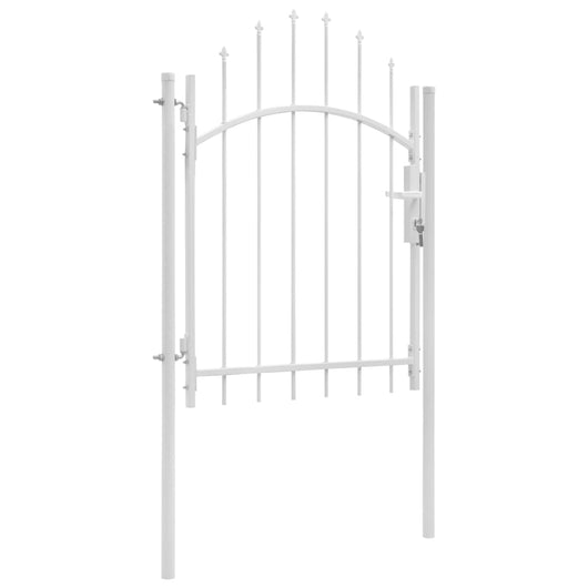 Cancello da Giardino in Acciaio 1x2 m Bianco 143065