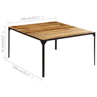 Tavolo da Pranzo 140x140x76 cm in Legno Massello di Mango 246628