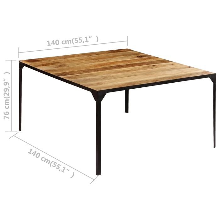 Tavolo da Pranzo 140x140x76 cm in Legno Massello di Mango 246628