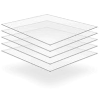 vidaXL Fogli di Vetro Acrilico 5 pcs Trasparente 40 x 60 cm Acrilico