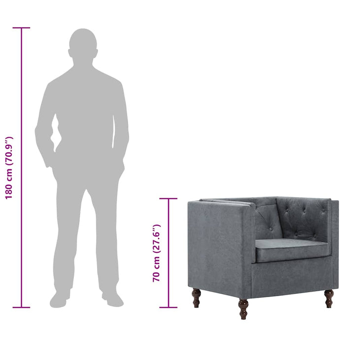 Poltrona Grigia in Tessuto 247158