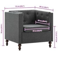 Poltrona Grigio Scuro in Tessuto 247161