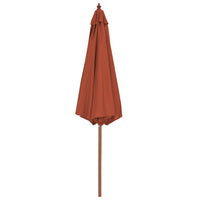 Ombrellone da Esterni con Palo in Legno 300 cm Terracotta 44498