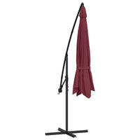 Ombrellone a Sbalzo Palo in Alluminio 350 cm Rosso Bordeaux 44507
