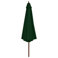 Ombrellone con palo in legno 350 cm verde 02_0008131