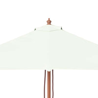 Ombrellone da Esterni con Palo in Legno 150x200 cm Sabbia 44533