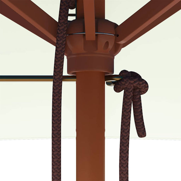 Ombrellone da Esterni con Palo in Legno 150x200 cm Sabbia 44533