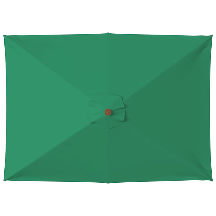 Ombrellone da Esterni con Palo in Legno 150x200 cm Verde