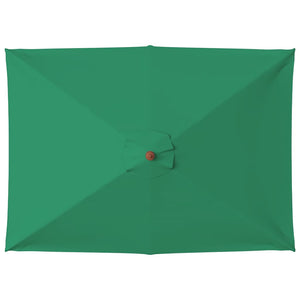 Ombrellone da Esterni con Palo in Legno 150x200 cm Verde 44534