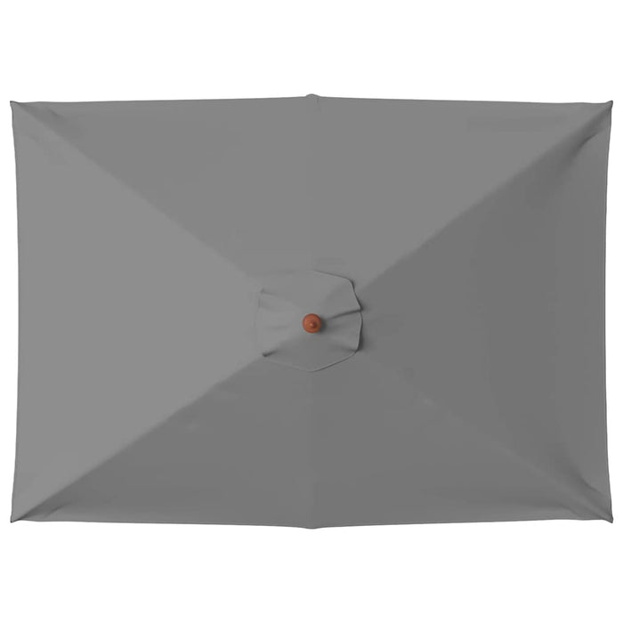 Ombrellone da Esterni con Palo in Legno 150x200 cm Antracite