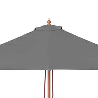 Ombrellone da Esterni con Palo in Legno 150x200 cm Antracite 44535
