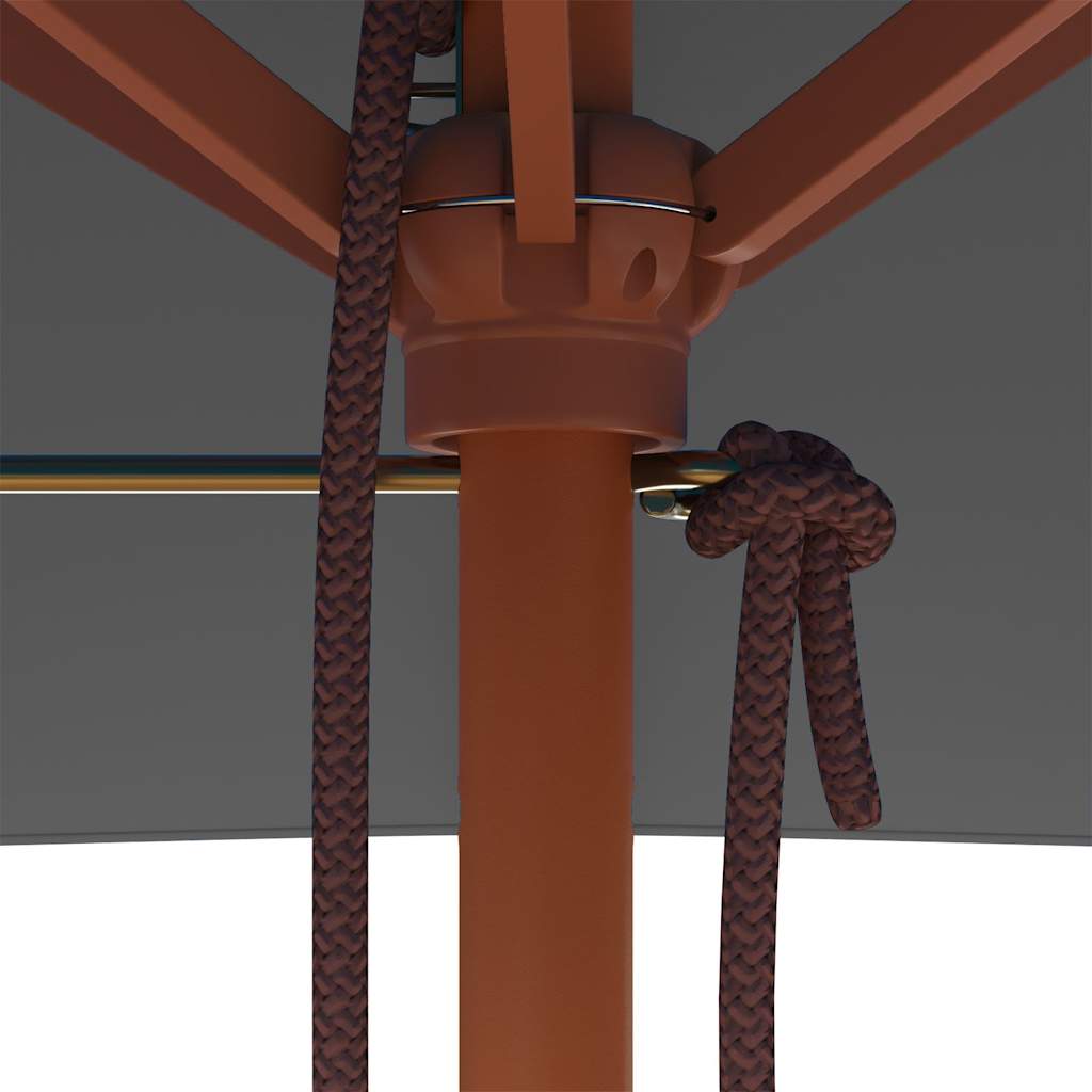 Ombrellone da Esterni con Palo in Legno 150x200 cm Antracite
