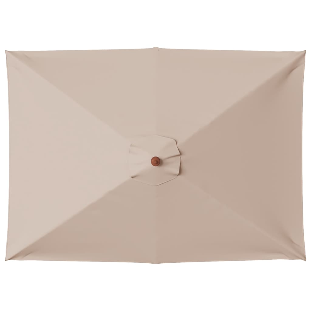 Ombrellone da Esterni con Palo in Legno 150x200 cm Grigio Talpa cod mxl 19693